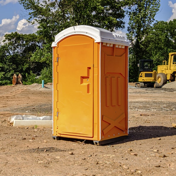 how often are the portable toilets cleaned and serviced during a rental period in Hall Summit